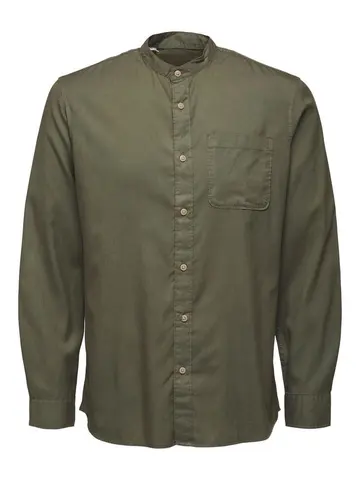 SELECTED SLHSLIMRICK-SOFT SHIRT LS CHINA W Grøn