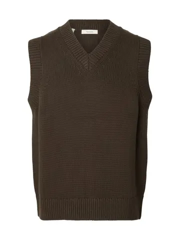 SELECTED SLMBRAUN HEAVY KNIT VEST Brun
