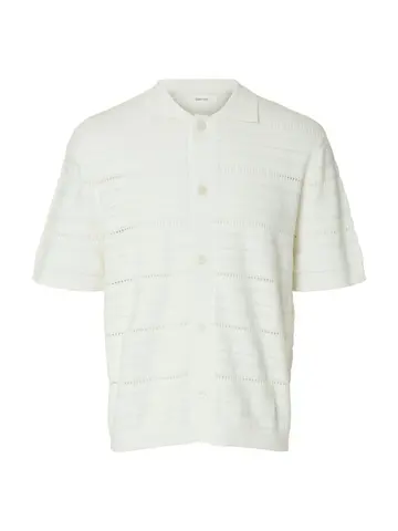 SELECTED SLHPALLE SS KNIT POLO CARDIGAN 