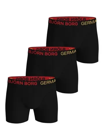 Björn Borg COTTON STRETCH BOXER GERMANY 3p, MULTIPACK 1 Sort