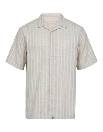 Garant Signatur Resort shirt s/s modern fit lysbrun