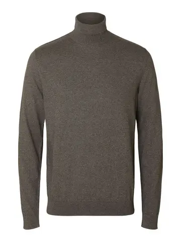 SELECTED SLHBERG ROLL NECK B NOOS Grå