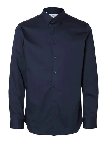 SELECTED SLHSLIM-PERFORMANCE SHIRT LS NOOS Blå
