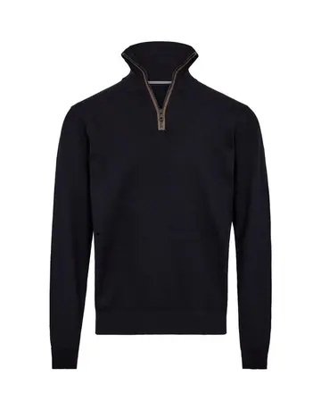 Black Blue Zip knit regular fit 