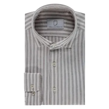 Born With Appetite AVENUE LI-CO STRIPE SHIRT LS Brun