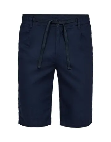 Garant Signatur Mens linen shorts modern fit Navy