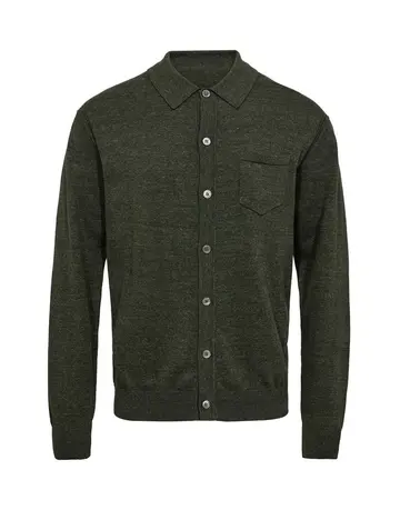 Garant Signatur Cardigan modern fit Mørkgrøn