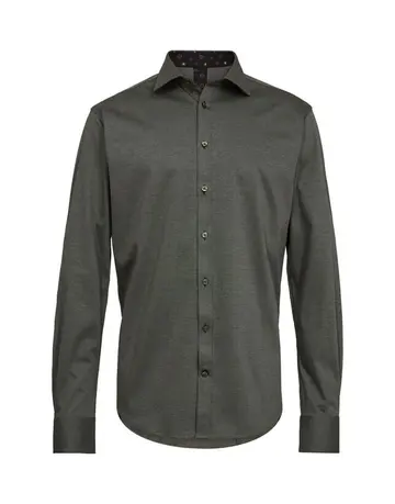 Garant Signatur Mens shirt l/s modern fit Grøn