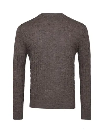 Gino Marcello Mens merino o-neck modern fit 