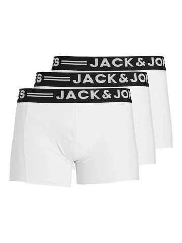 Jack & Jones SENSE TRUNKS 3-PACK NOOS Hvid