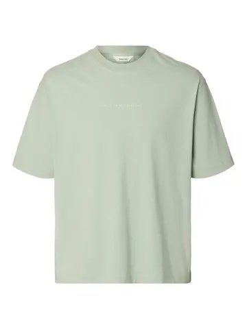 SELECTED SLHRELAXNORMAN LICENSE SS TEE Grøn