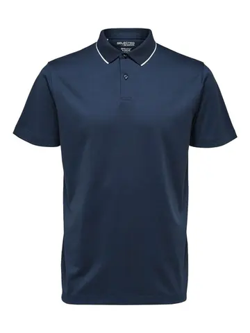 SELECTED SLHLEROY COOLMAX SS POLO B NOOS Blå