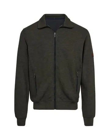 Black Blue Full zip striktrøje 