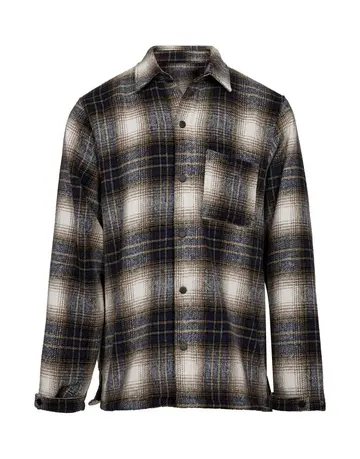 Black Blue Mens linned shirt reg. fit 