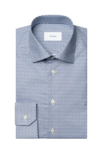 ETON Micro Geometric Signature Twill Shirt 