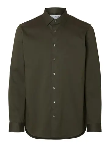 SELECTED SLHSLIM-PERFORMANCE SHIRT LS NOOS Grøn