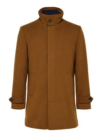 SELECTED SLHREUBEN WOOL COAT NOOS Brun