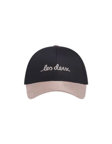Les Deux Brad Contrast Suede Baseball Cap 