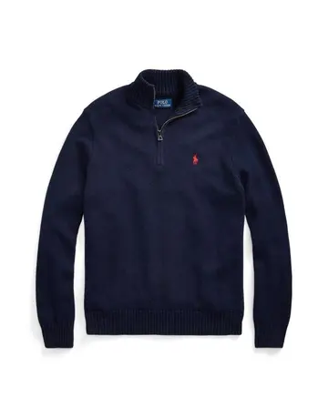Ralph Lauren Cotton Quarter-Zip Sweater 