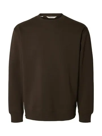 SELECTED SLMTOM SOFT CREW NECK SWEAT NOOS Brun
