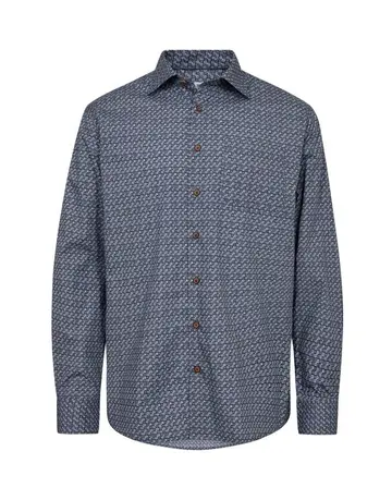 Black Blue Shirt l/s regular fit 