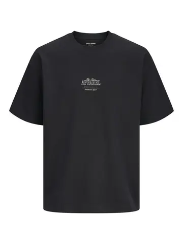 Jack & Jones JJEBARRON STUDIO TEE SS O-NECK SN Sort