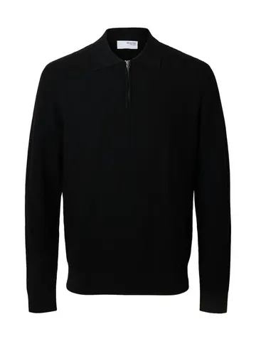 SELECTED SLHCRAN LS KNIT STRUCTURE HALF ZIP Sort