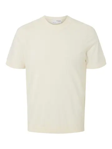 SELECTED SLHTRAY SS KNIT MERINO CREW NECK NO Hvid
