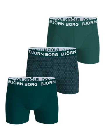 Björn Borg COTTON STRETCH BOXER 3p, MULTIPACK 8 Grøn