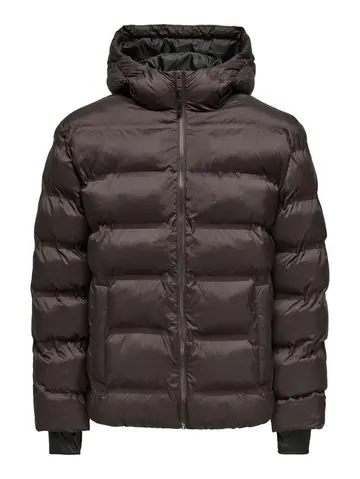 Only & Sons ONSUNION SEAMLES LIFE HOOD PUFFER J Brun