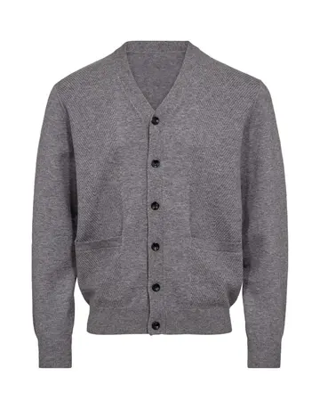 GARANT SIGNATUR CARDIGAN MODERN FIT Grå