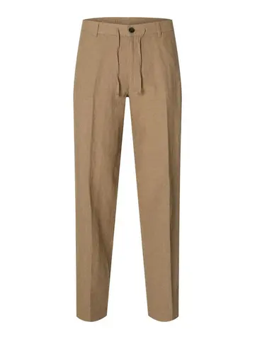 SELECTED SLH196-STRAIGHT LEROY LINEN BLD PNT Brun