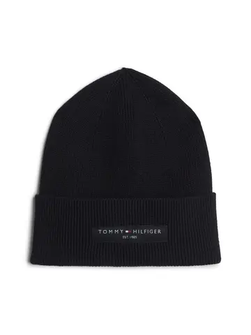 Tommy Hilfiger TH FOUNDATION COTTON BEANIE Sort