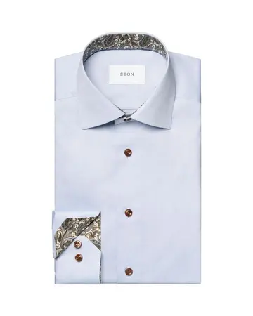 ETON Paisley Effect Signature Twill Shirt 