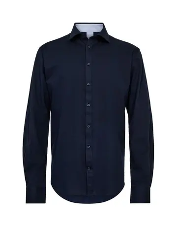 Garant Knit mod fit shirt l/s Navy