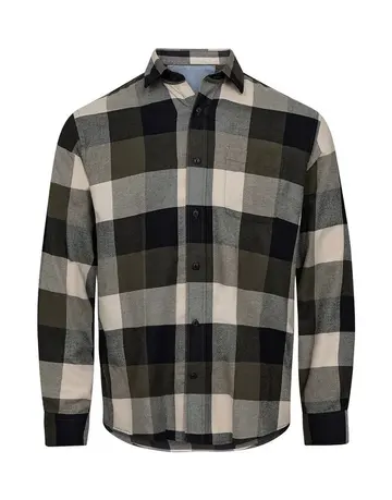 Garant Shirt l/s regular fit Mørkgrøn