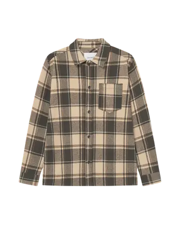 Les Deux Loan Check Twill Overshirt 