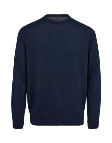 Garant Reg fit o-neck merino Navy