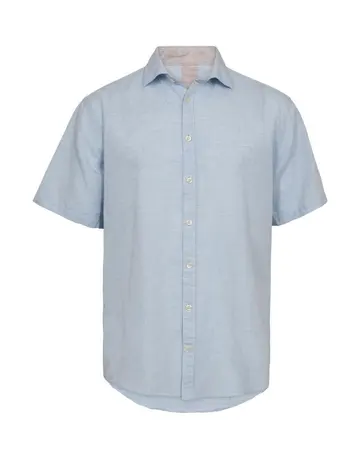 Gino Marcello Linen blend shirt s/s modern fit 