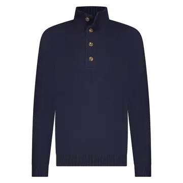 Born With Appetite SUTTON HALF BUTTON Navy