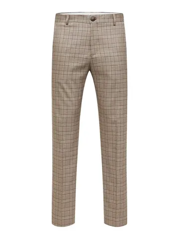 SELECTED SLHSLIM-MYLOLOGAN BRWN CHECK TRS B Brun