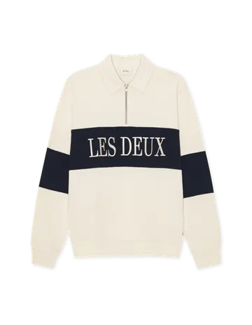 Les Deux Zipper Rugby Sweatshirt 