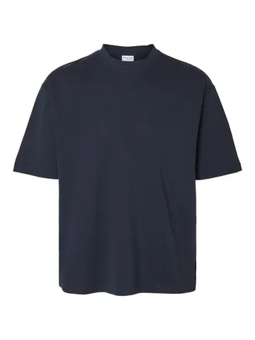 SELECTED SLHLOOSEOSCAR SS O-NECK TEE NOOS Blå