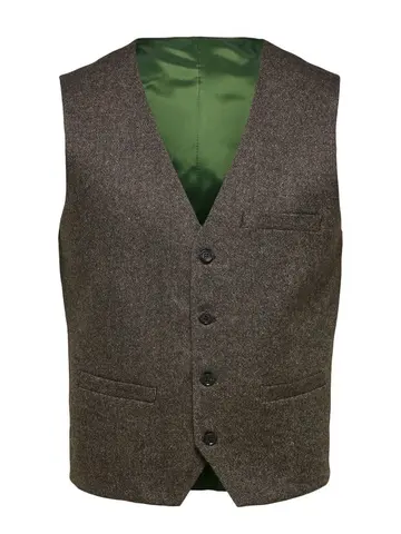 SELECTED SLHSLIM-MYLOIVER CAMEL MELANGE Brun