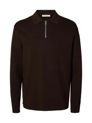 SELECTED SLHTELLER FN RELAXED HALF ZIP POLO 