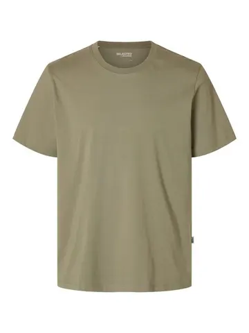 SELECTED SLHASPEN SS O-NECK TEE W NOOS Grå