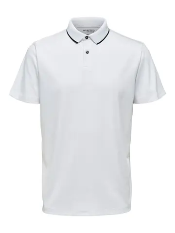 SELECTED SLHLEROY COOLMAX SS POLO B NOOS Hvid