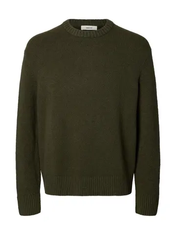 SELECTED SLMALEX LS KNIT RLX CREW NECK NOOS 