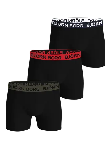 Björn Borg COTTON STRETCH BOXER 3p, MULTIPACK 4 Sort