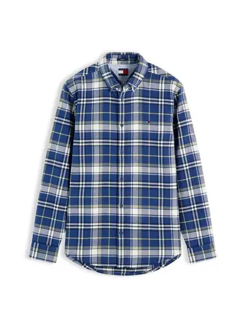 Tommy Jeans TJM REG FLANNEL CHECK SHIRT EXT Blå